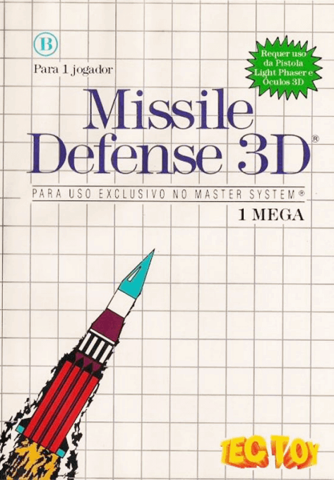 Missile Defense 3D box art for Sega Master System